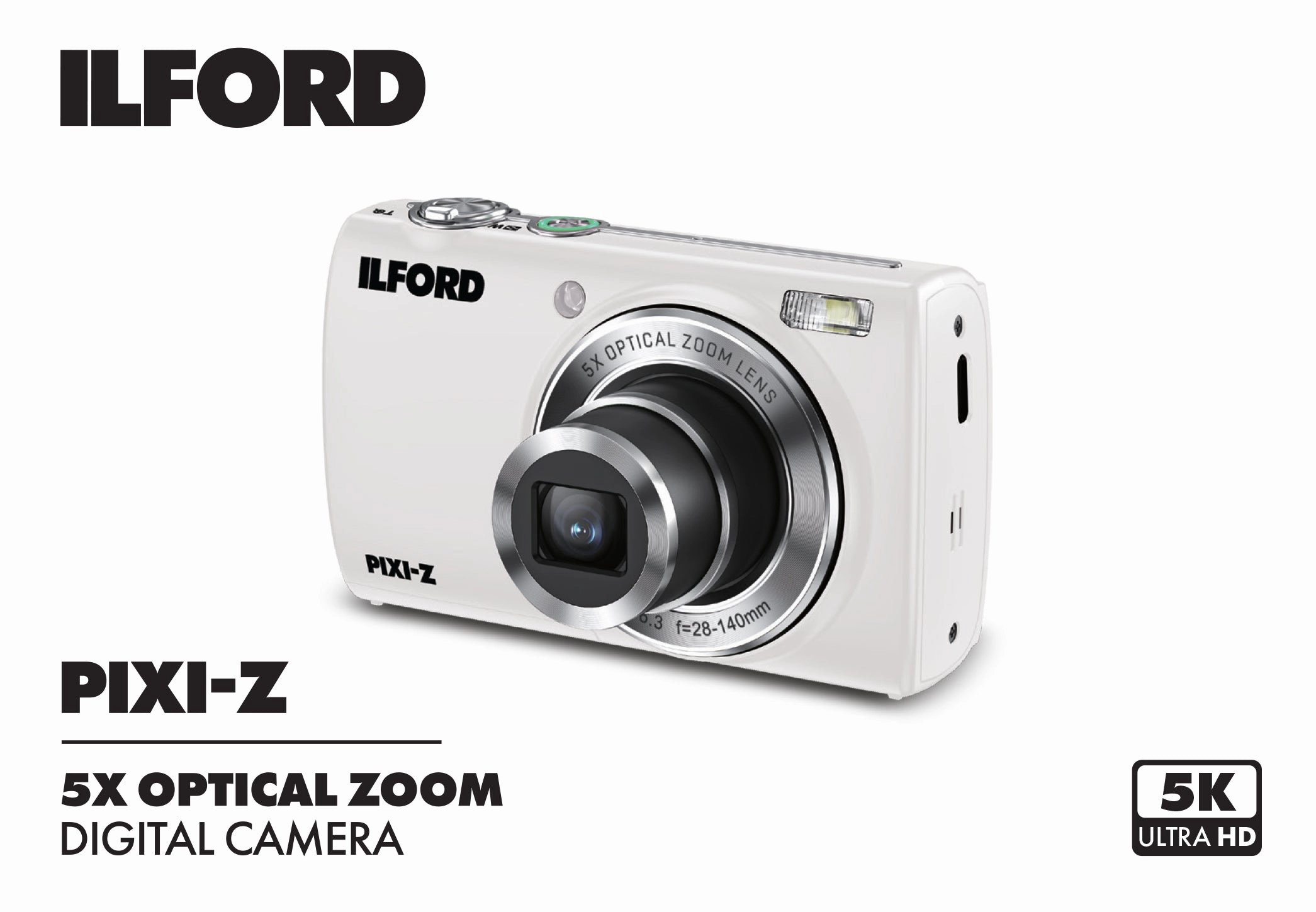 Ilford Pixie-Z Compact Digital Camera (Pearl White)