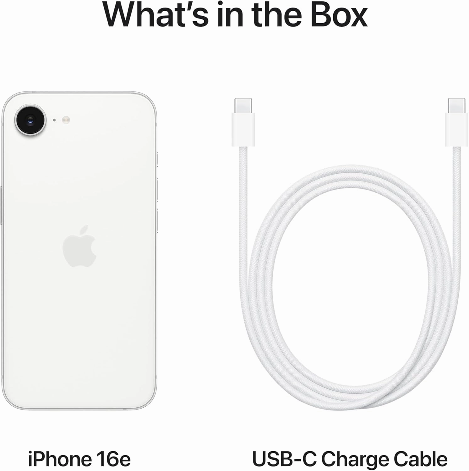 iPhone 16e, 8GB & 128GB, 6.1Inch, 4005Mah, White
