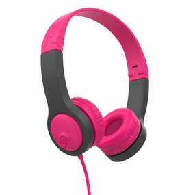 JBuddies Folding Gen 2 Kids Headphones Pink/Gray bass headphones, foldable headphones