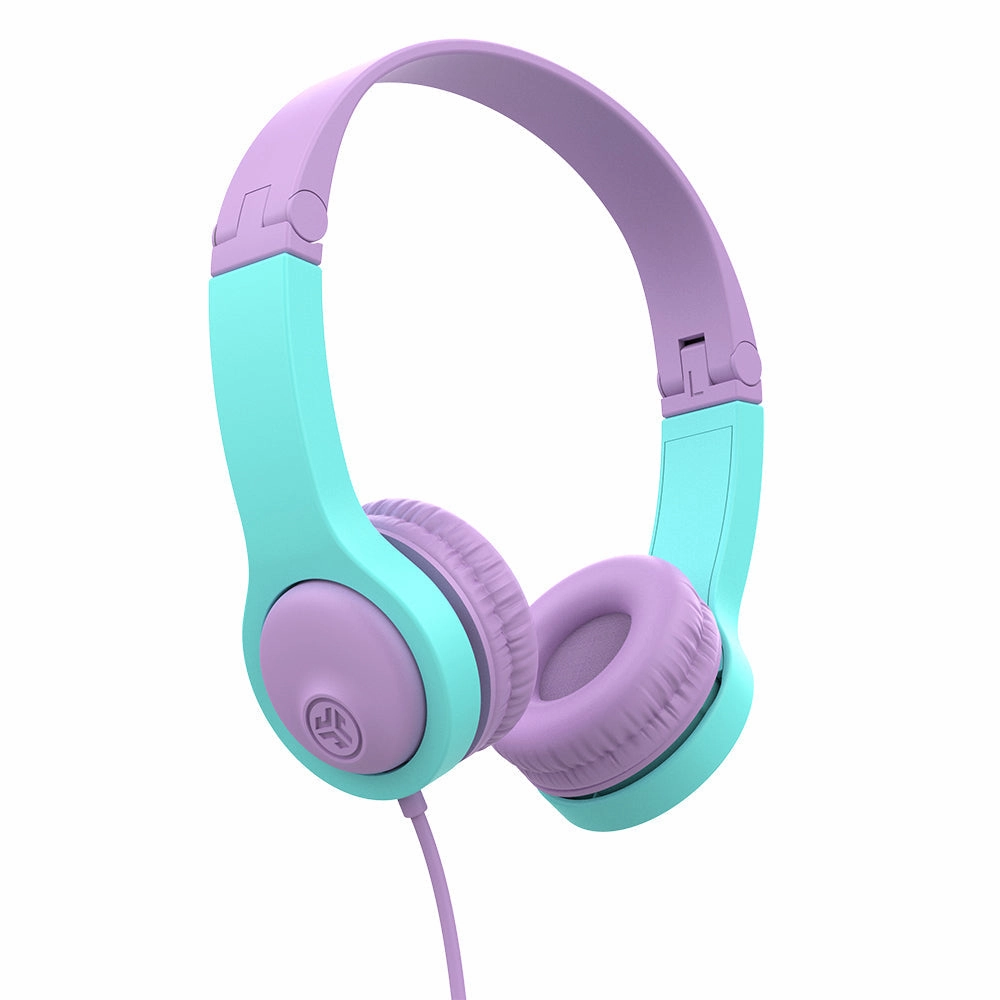 JBuddies Folding Gen 2 Kids Headphones Pink/Teal bass headphones, foldable headphones