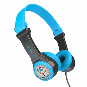 JBuddies Folding Kids Headphones Blue/Gray bass headphones, foldable headphones