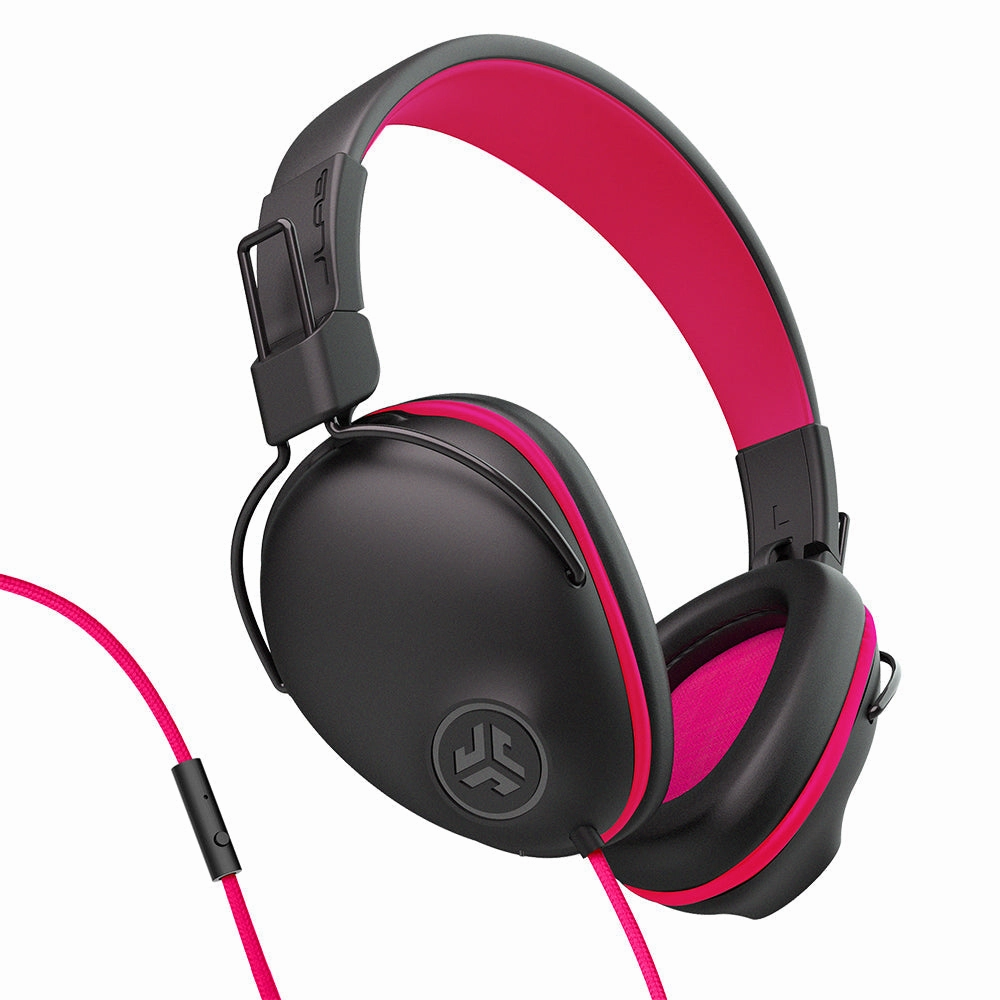 JBuddies Pro Wired Over-Ear Kids Headphone Pink bass headphones, foldable headphones