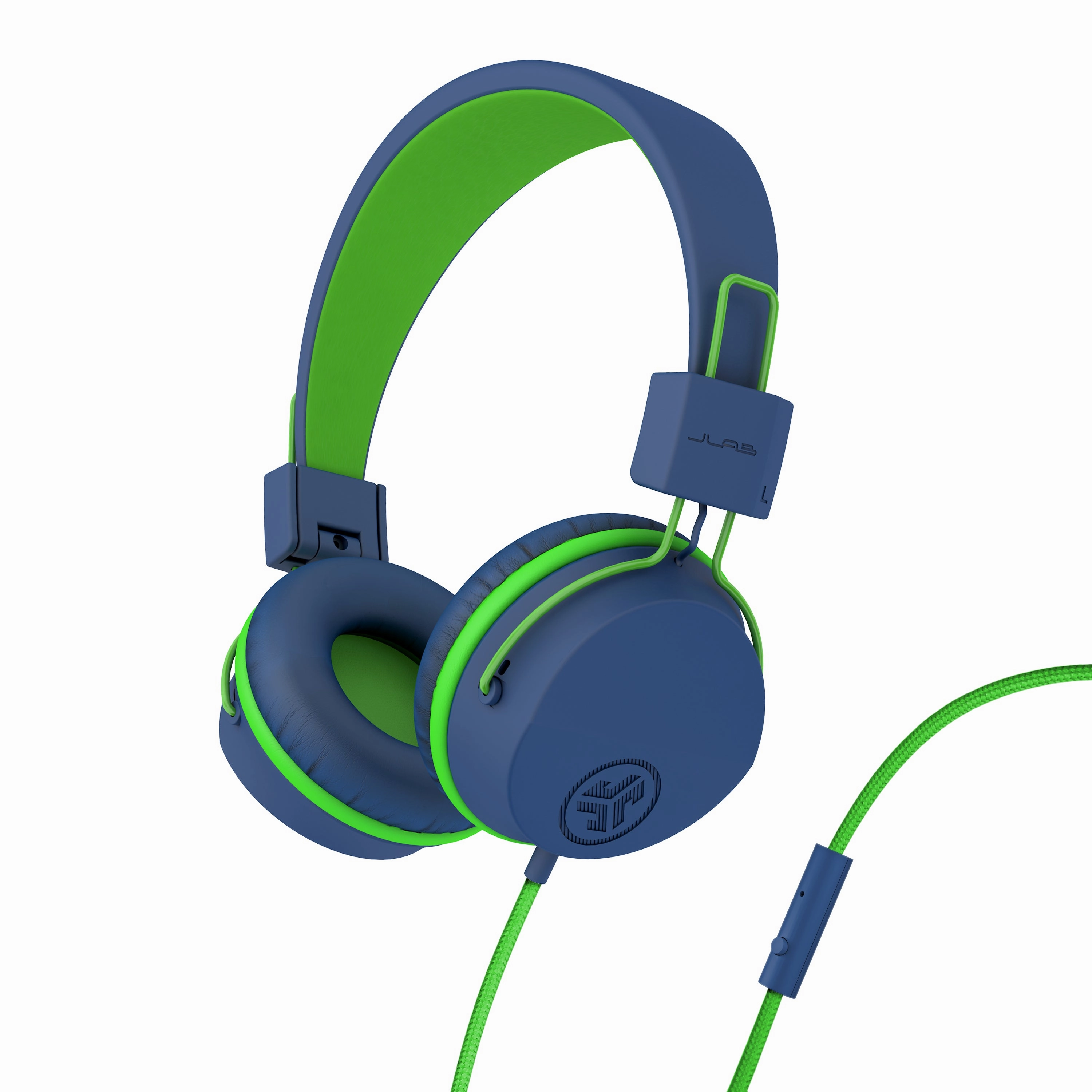JBuddies Studio On-Ear Kids Wired Headphones Blue/Green bass headphones, foldable headphones