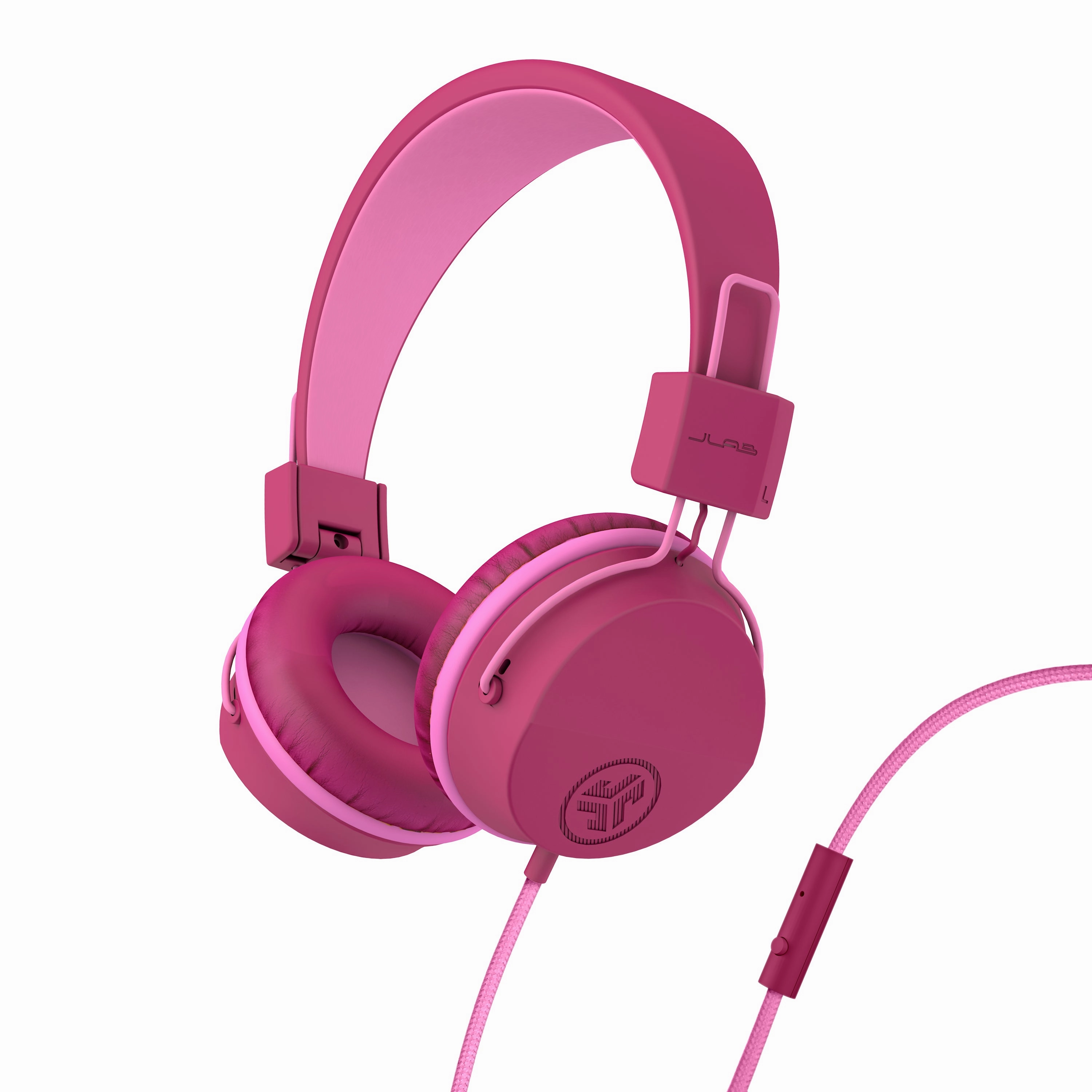 JBuddies Studio On-Ear Kids Wired Headphones Dark Pink bass headphones, foldable headphones