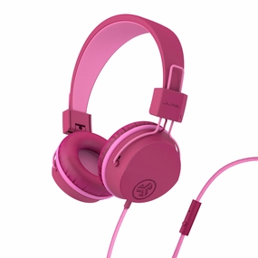 JBuddies Studio On-Ear Kids Wired Headphones Dark Pink bass headphones, foldable headphones