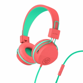 JBuddies Studio On-Ear Kids Wired Headphones Peach bass headphones, foldable headphones