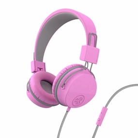 JBuddies Studio On-Ear Kids Wired Headphones Pink/Gray bass headphones, foldable headphones