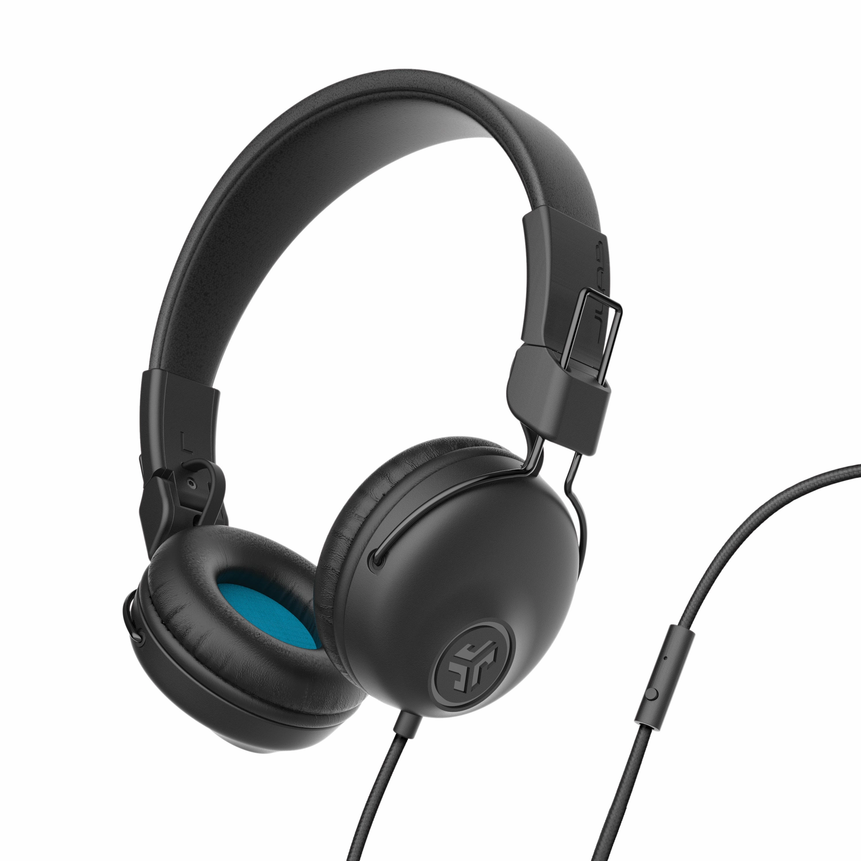JLab Studio On-Ear Wired Headphones Black bass headphones, foldable headphones