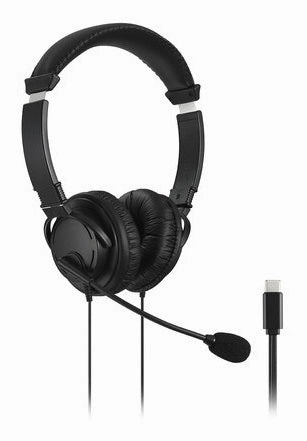Kensington HiFi USB-C Headphones with Mic & Safe Listening Limiter (Multi-Packs Available) noise cancelling headphones, bluetooth earbuds