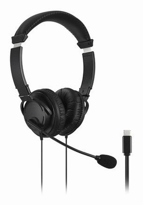 Kensington HiFi USB-C Headphones with Mic & Safe Listening Limiter (Multi-Packs Available) noise cancelling headphones, bluetooth earbuds