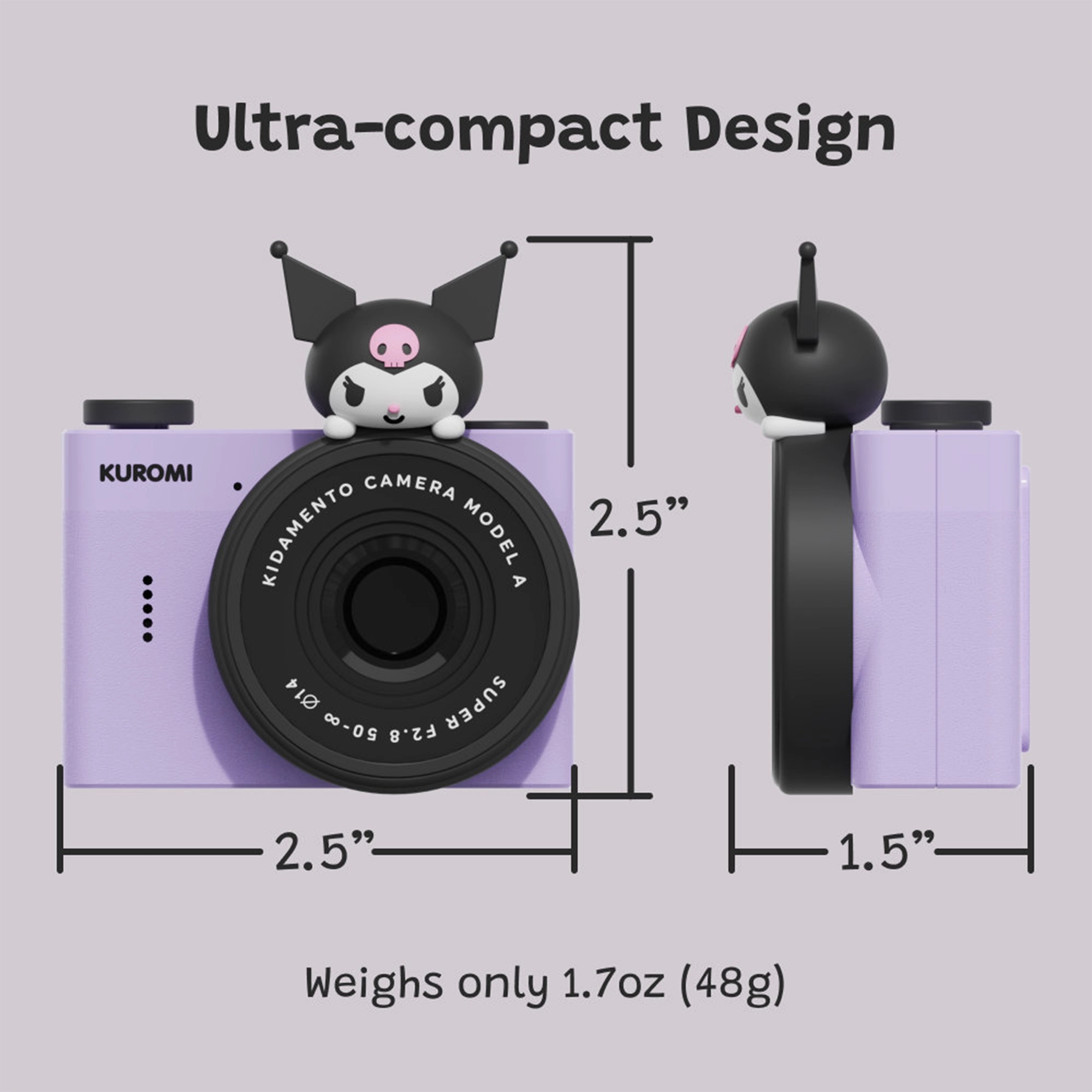 Kidamento Model A Mini Digital Camera for Kids - Mini Kuromi