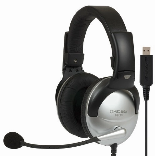 Koss SB45 USB Gaming & Chat Stereo Headset noise cancelling headphones, bluetooth earbuds