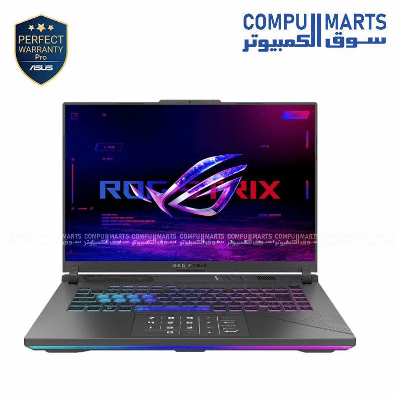 LAPTOP ASUS G614JIR-N3009W-90NR0IG5-M00180-ROG Strix G16- i9 -14900HX - DDR5 16GB-1TB SSD -RTX 4070-8GB GDDR6-16" FHD  165Hz- Win 11-ROG Backpack motherboard,pc