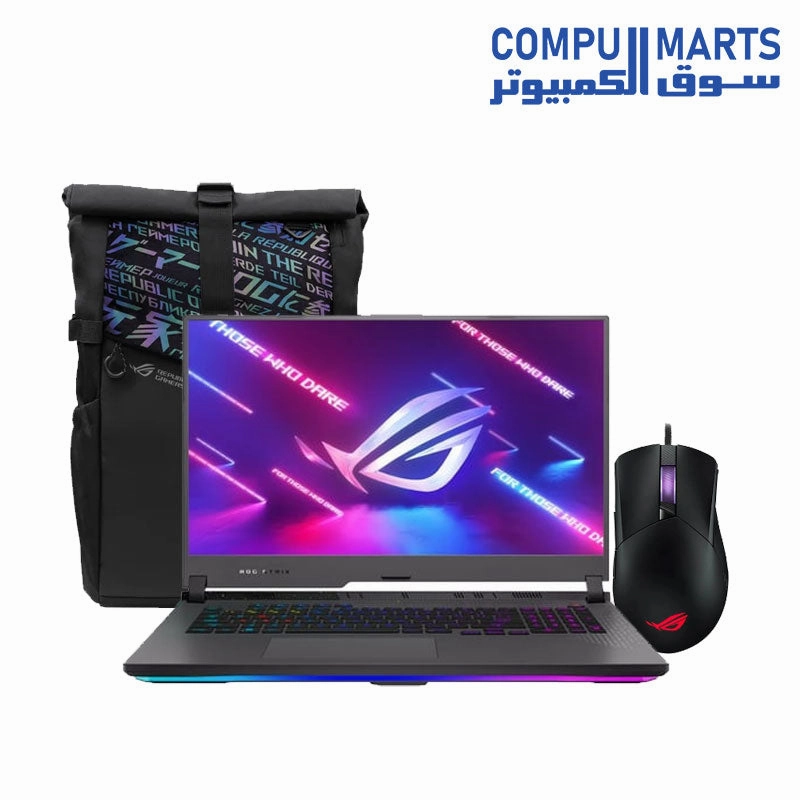 LAPTOP ASUS ROG Strix SCAR 17 G733PY-LL009W AMD Ryzen 9 7945HX RAM 32GB 2TB SSD 17.3 WQHD 240Hz IPS NVIDIA GeForce RTX 4090 16GB GDDR6 WIN11 ROG Gladius III Mouse P514   ROG backpack