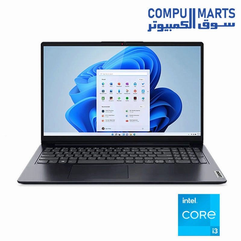 Lenovo Ideapad 1 15IAU7 Laptop - Intel Core i3-1215U - 8GB - 256GB SSD - Intel UHD Integrated Graphics - 15.6" HD - Win11 - Abyss Blue - 82QD00BDED