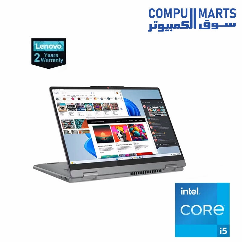 Lenovo IdeaPad 5 2-in-1 14IRU9 Laptop Intel Ci5 120U 8GB RAM, 512GB SSD, Intel Graphics, 14" WUXGA Touch Screen, Win11, Luna Grey   Pen - 83DT0090ED mini pc,computer
