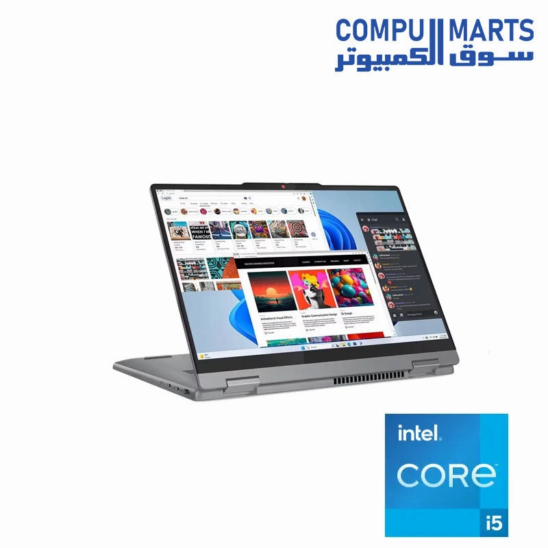 Lenovo IdeaPad 5 2-in-1 14IRU9 Laptop Intel Ci5 120U 8GB RAM, 512GB SSD, Intel Graphics, 14" WUXGA Touch Screen, Win11, Luna Grey   Pen - 83DT0090ED