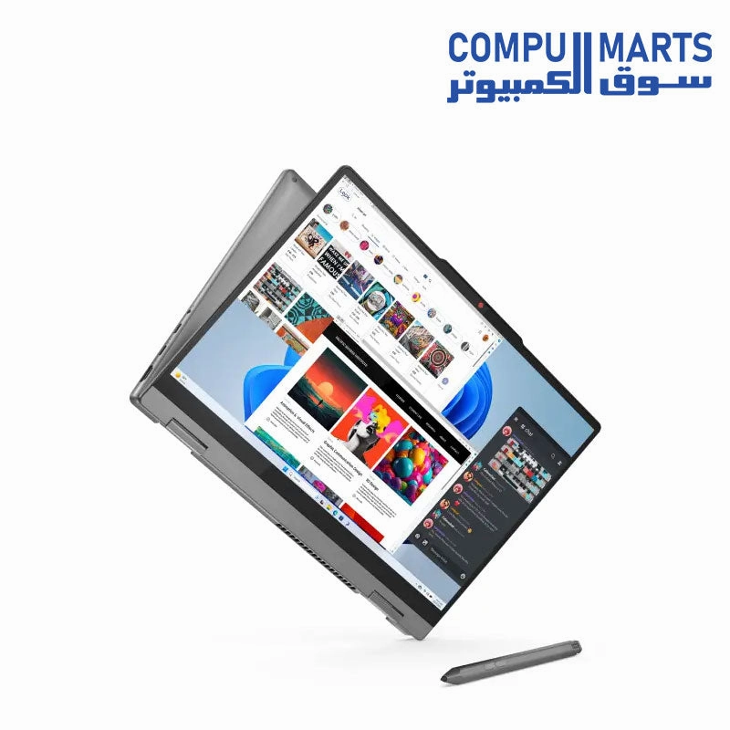 Lenovo IdeaPad 5 2-in-1 14IRU9 Laptop Intel Ci5 120U 8GB RAM, 512GB SSD, Intel Graphics, 14" WUXGA Touch Screen, Win11, Luna Grey   Pen - 83DT0090ED