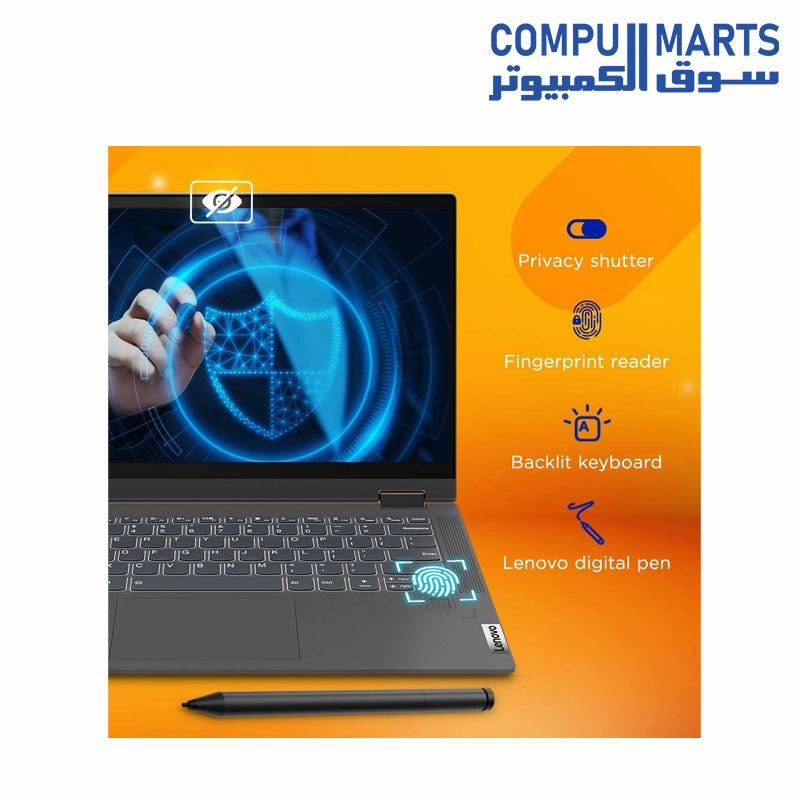 Lenovo IdeaPad Flex 5 2n1 convertible- i5-1135G7, 8GB RAM, 256GB SSD, Intel Iris Xe Graphics, 14" FHD (1920x1080) IPS 250nits 10-point Multi-touch, FingerPrint, Windows 11