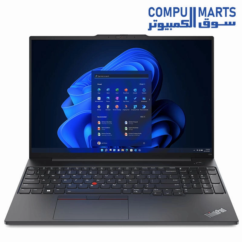 Lenovo ThinkPad E16 Gen 1 Intel Core i7-1355U LAPTOP 8GB RAM 512GB SSD M.2 2 NVMe NVIDIA GeForce MX550 2GB GDDR6-16 WUXGA IPS-DOS Lenovo 15.6 Laptop Casual Toploader mini pc,computer