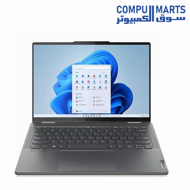 Lenovo Yoga 7 2-in-1 Convertible Laptop, Intel Core i7-1355U, 512GB SSD, 16 GB RAM, 14 Inch, 2.2K IPS 300nits 10-point MultiTouch, Intel Iris Xe Graphics, Windows 11, Storm Grey
