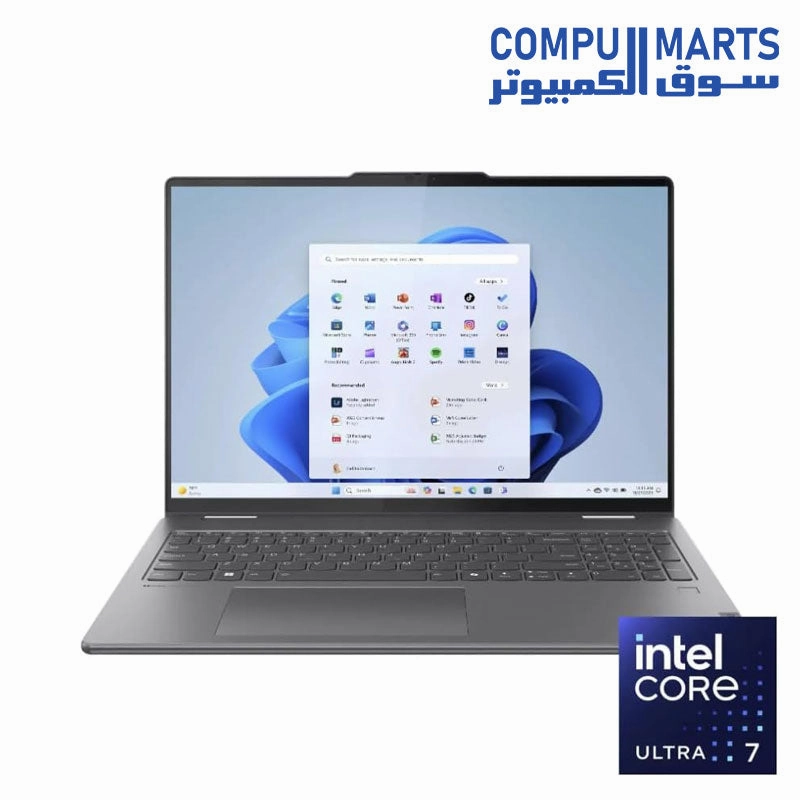 Lenovo Yoga 7 2-in-1 Intel Ultra 7 155U, 16" WUXGA Touchscreen, 16GB LPDDR5 RAM, 1TB SSD, WiFi 6E, BT, Backlit, Fingerprint, Face Recognition, 1080p Camera, Windows 11 Pro