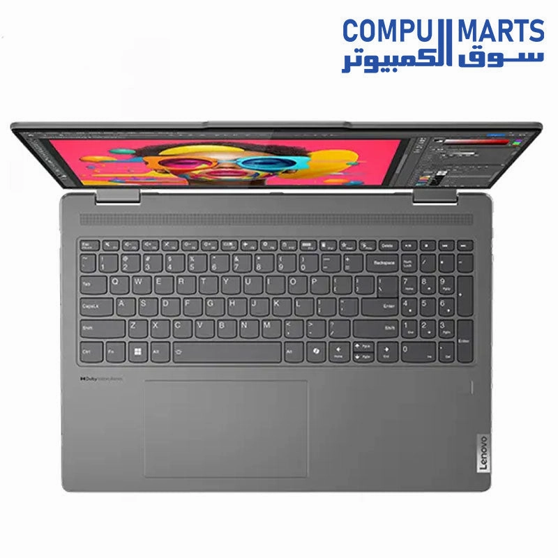 Lenovo Yoga 7 2-in-1 Intel Ultra 7 155U, 16" WUXGA Touchscreen, 16GB LPDDR5 RAM, 1TB SSD, WiFi 6E, BT, Backlit, Fingerprint, Face Recognition, 1080p Camera, Windows 11 Pro