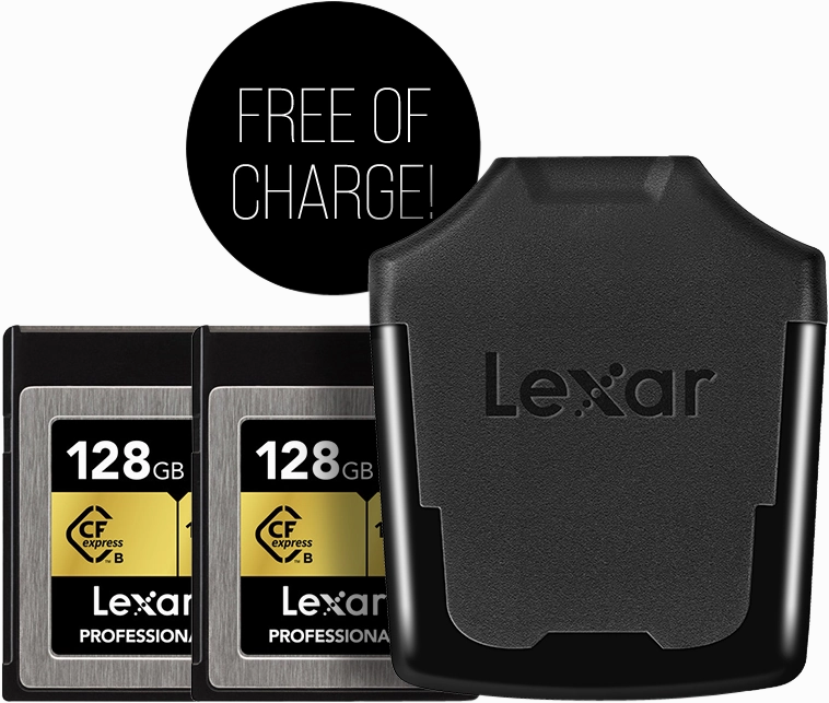 Lexar 2 X Lexar CFexpress 128GB with cardreader FOC camera