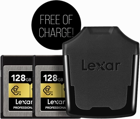 Lexar 2 X Lexar CFexpress 128GB with cardreader FOC camera