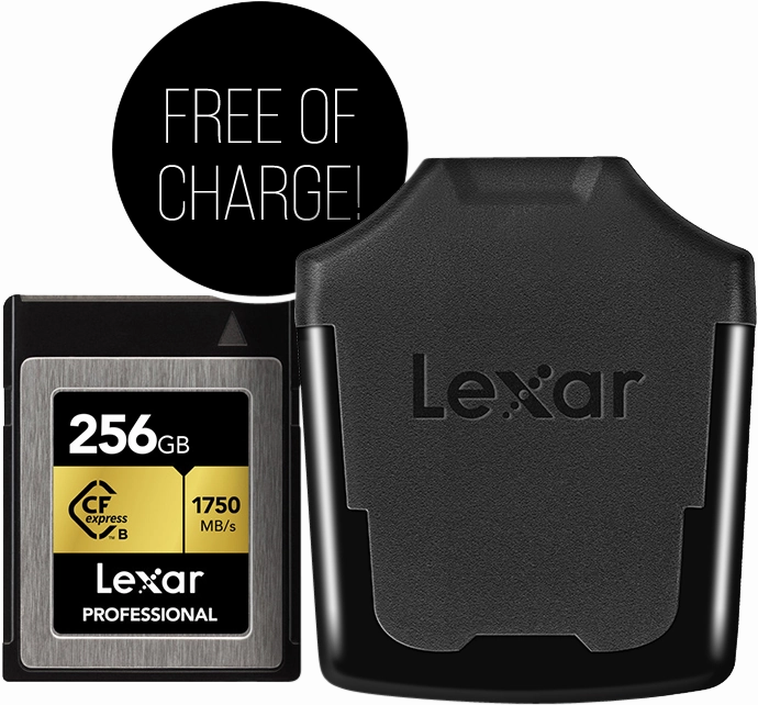 Lexar CFexpress 256GB with cardreader FOC camera