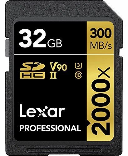 Lexar Pro 2000X SDHC/SDXC UHS-II U3(V90) R300/W260 32GB camera