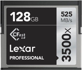 Lexar Pro 3500X Cfast 2.0 (VPG-130) R525/W445 128GB camera