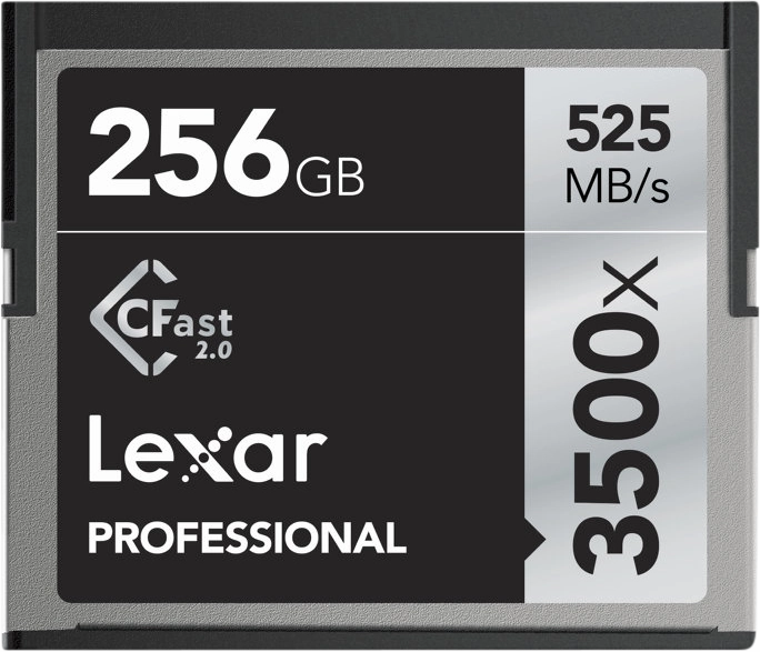 Lexar Pro 3500X Cfast 2.0 (VPG-130) R525/W445 256GB camera