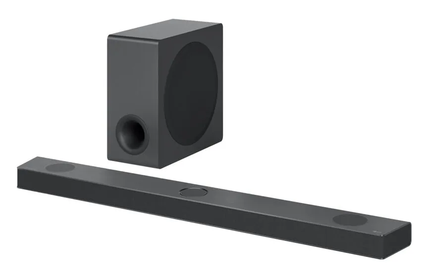 LG 570W 5.1.3ch High Res Audio Sound Bar with Dolby Atmos and Apple Airplay 2 - S90QY.DCANLLK tv wall mount, 55 inch tv