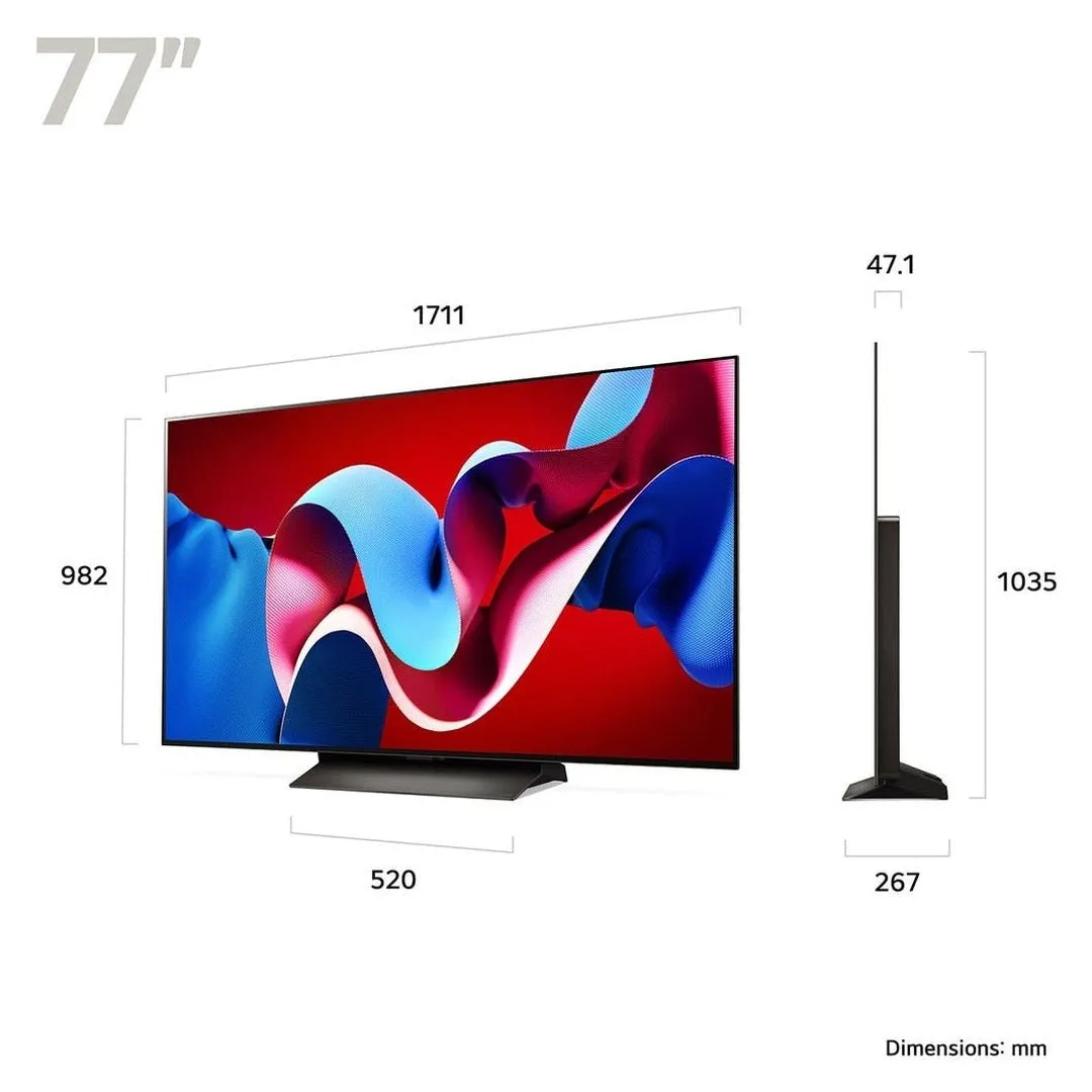 LG 77 Inch C4 OLED TV (2024) | OLED77C44LA.AEK