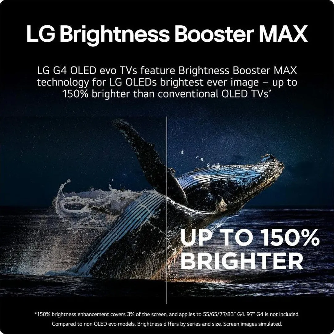 LG 83 Inch G4 OLED TV (2024) | OLED83G45LW.AEK