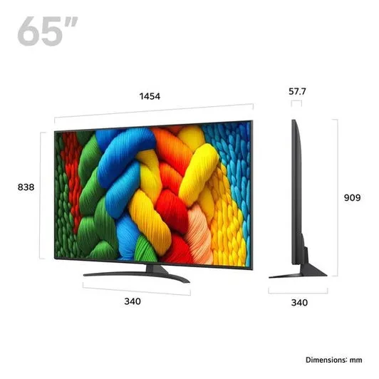 LG Nano81 65" 4K UHD NanoCell Smart TV | 65NANO81A6A.AEK