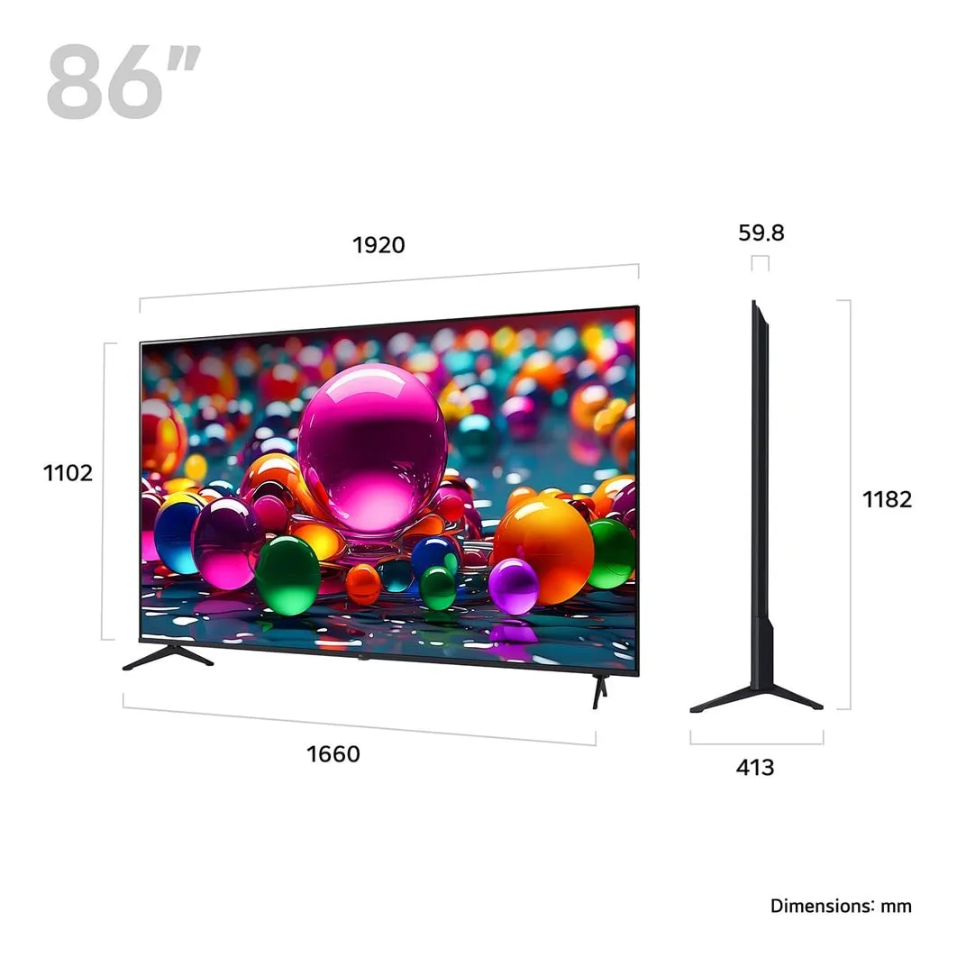 LG UA75 86" 4K UHD LED Smart TV | 86UA75006LA.AEKQ