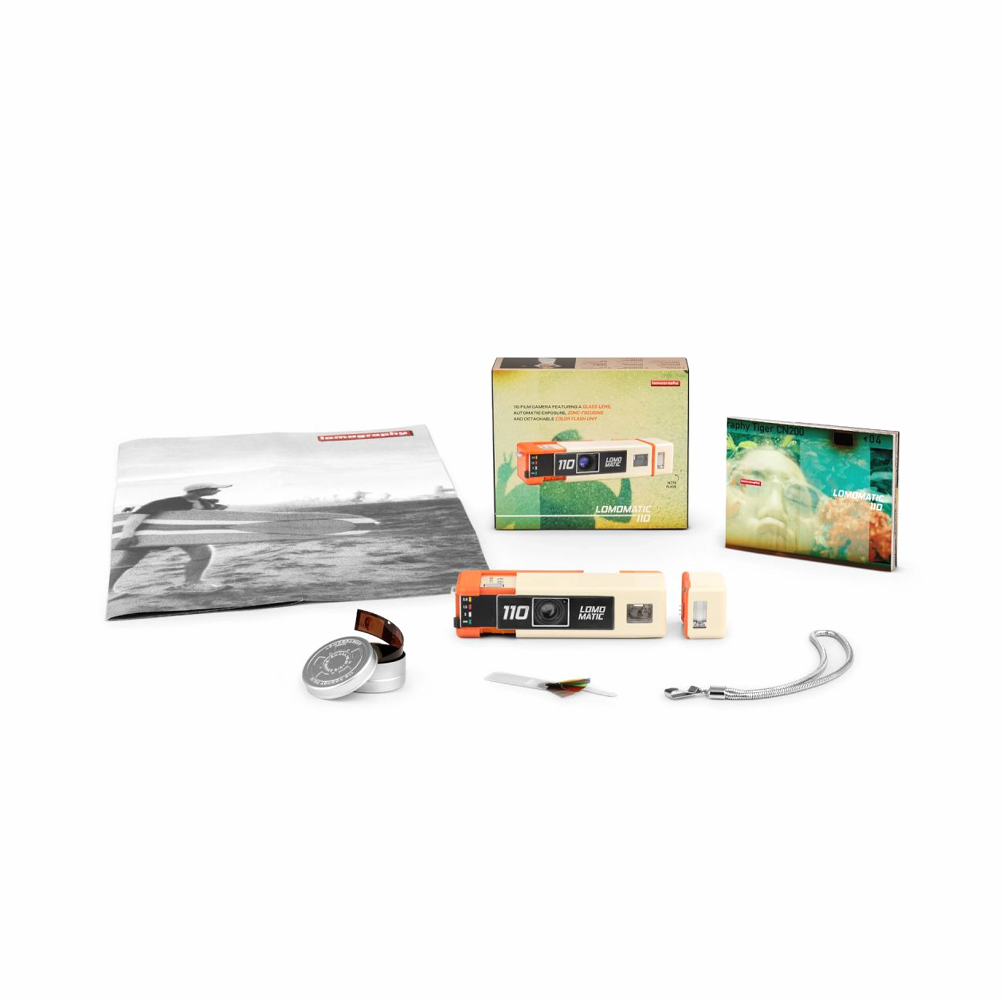 Lomography Lomomatic 110 Camera & Flash - Golden Gate Edition