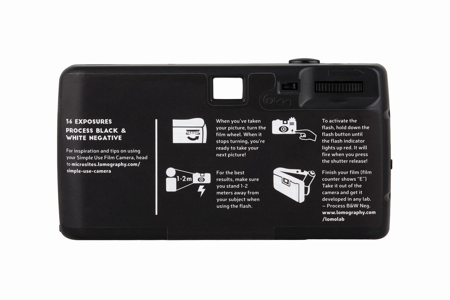 Lomography Simple Use Reloadable 35mm Film Camera - Lady Gray 400 black & white
