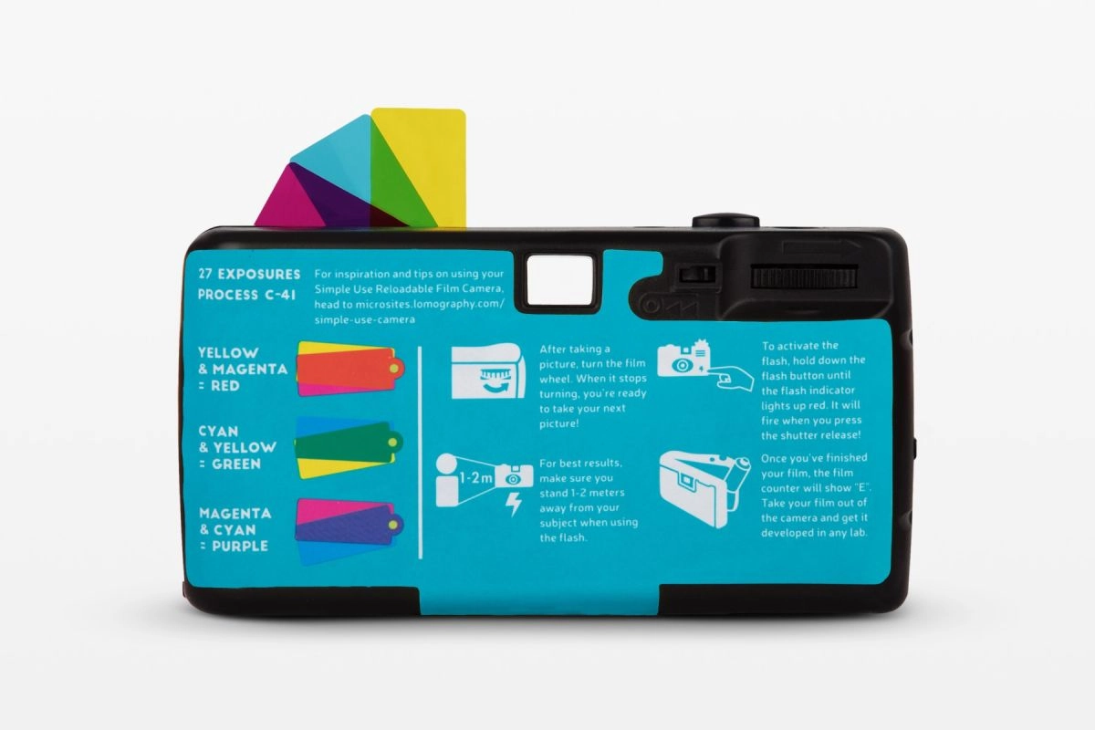 Lomography Simple Use Reloadable 35mm Film Camera - LomoChrome Turquoise