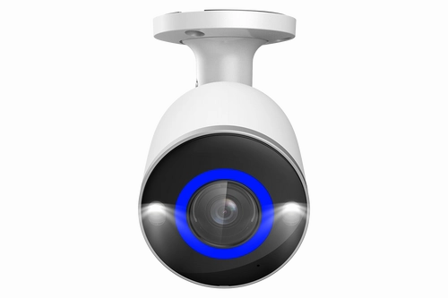Lorex E894AB 4K 8.0-MP Smart AI PoE IP Wired Security Bullet Camera with Lighting and Deterrence, White