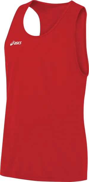 Mens Rival II Singlet - Classic Red asics Clothing