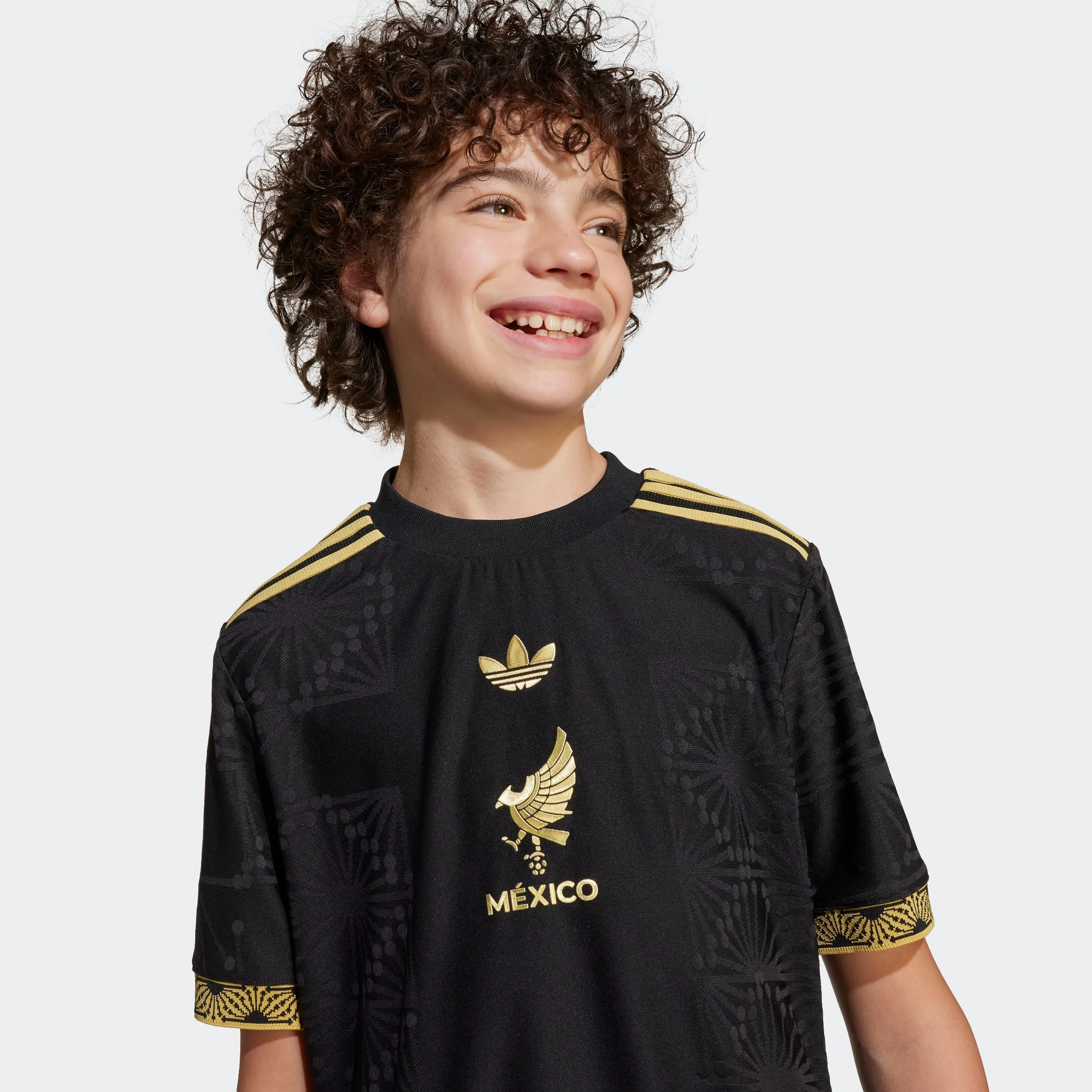 Mexico Black Gold Jersey - Youth Clothing_Adidas