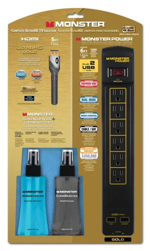 Monster Gold Home Theatre Kit - 101624 tv wall mount, 55 inch tv