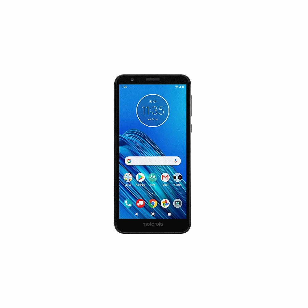 Motorola MOTXT20051 Moto E6 5.5" SmartPhone, Octa-core 1.4 GHz Cortex-A53, 16 GB Internal Storage, 2 GB Ram, 13 MP Rear Camera, Android 9.0 Pie, Starry Black - Verizon Cell Phone