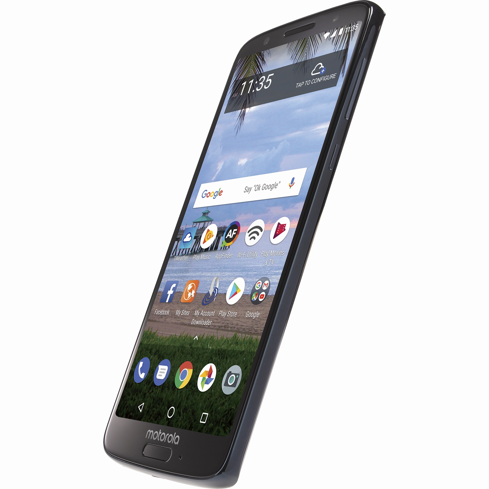 Motorola STMTXT1925DCP 5.7" G6 Straight Talk Prepaid Smartphone, Black