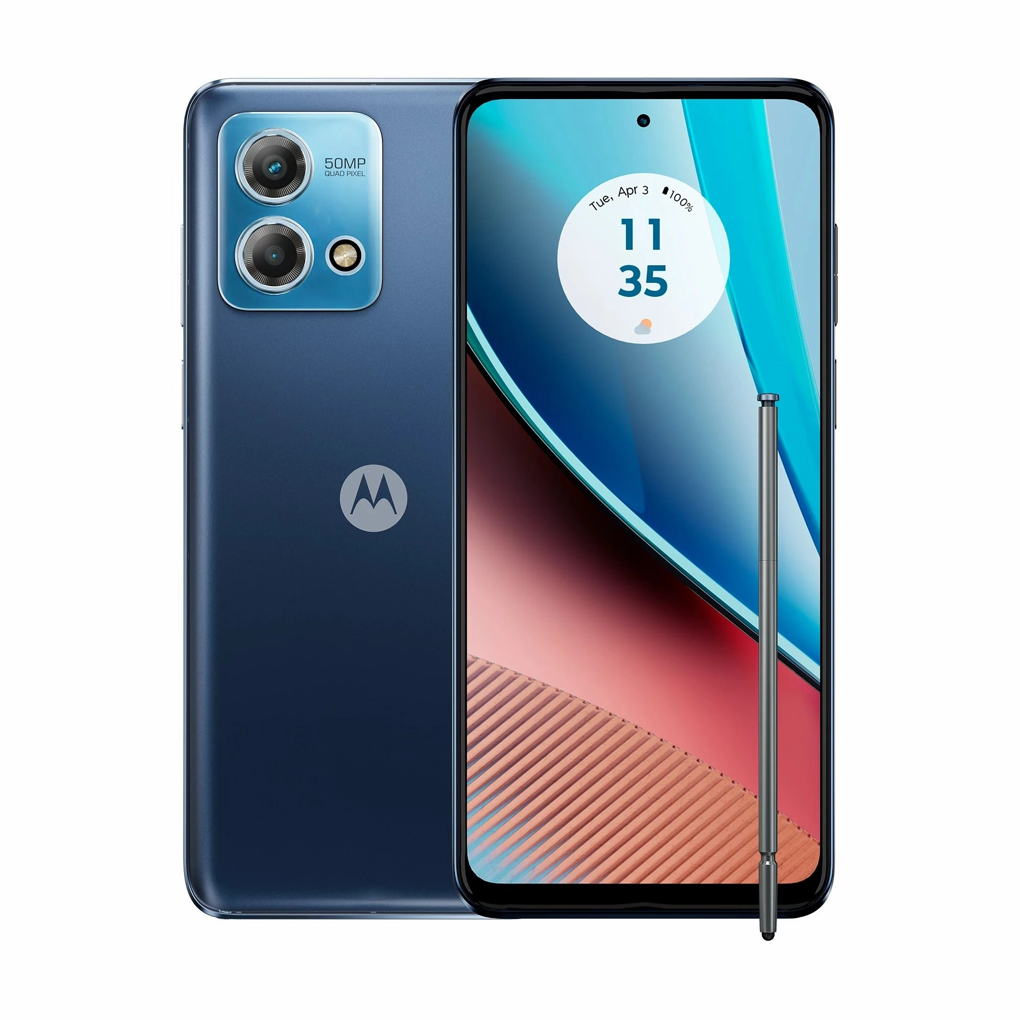 Motorola WFMMTXT2317DCPWP Moto G Stylus 4G 2023 6.5" 64GB 4GB RAM Blue LTE Prepaid Family Mobile Smartphone Cell Phone