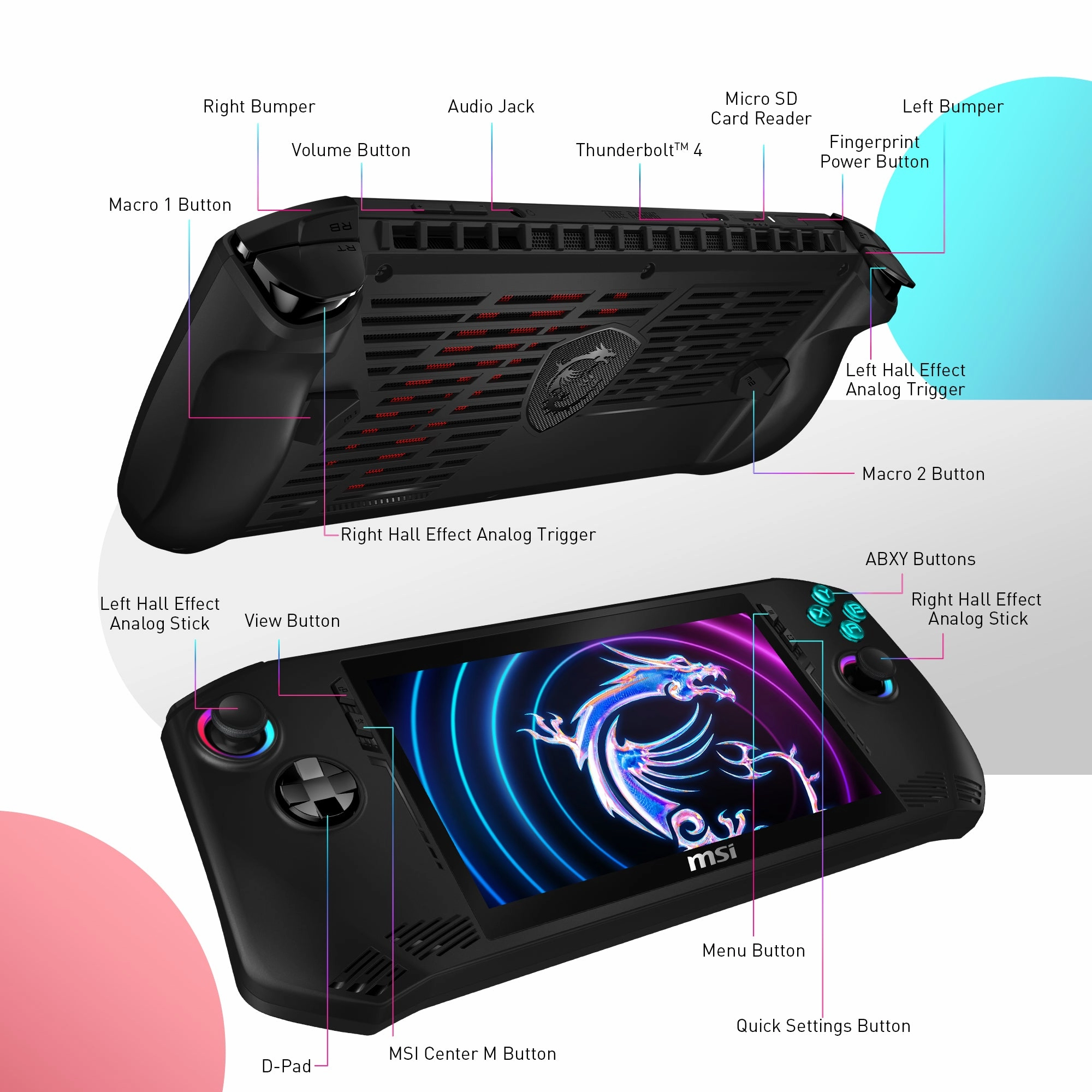 MSI Claw A1M-051US Handheld Gaming Console