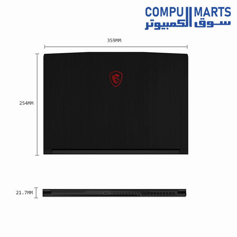 MSI Gaming GF63 Thin, Intel 11th Gen. i5-11400H, FHD 144Hz Gaming Laptop (8GB/512GB NVMe SSD/Nvidia GTX1650 4GB GDDR6